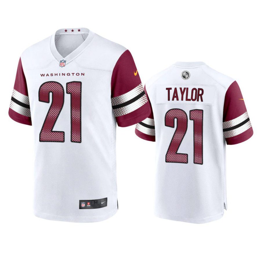 sean taylor commanders game white jersey