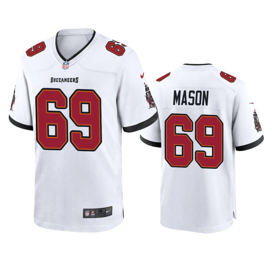 shaq mason buccaneers game white jersey