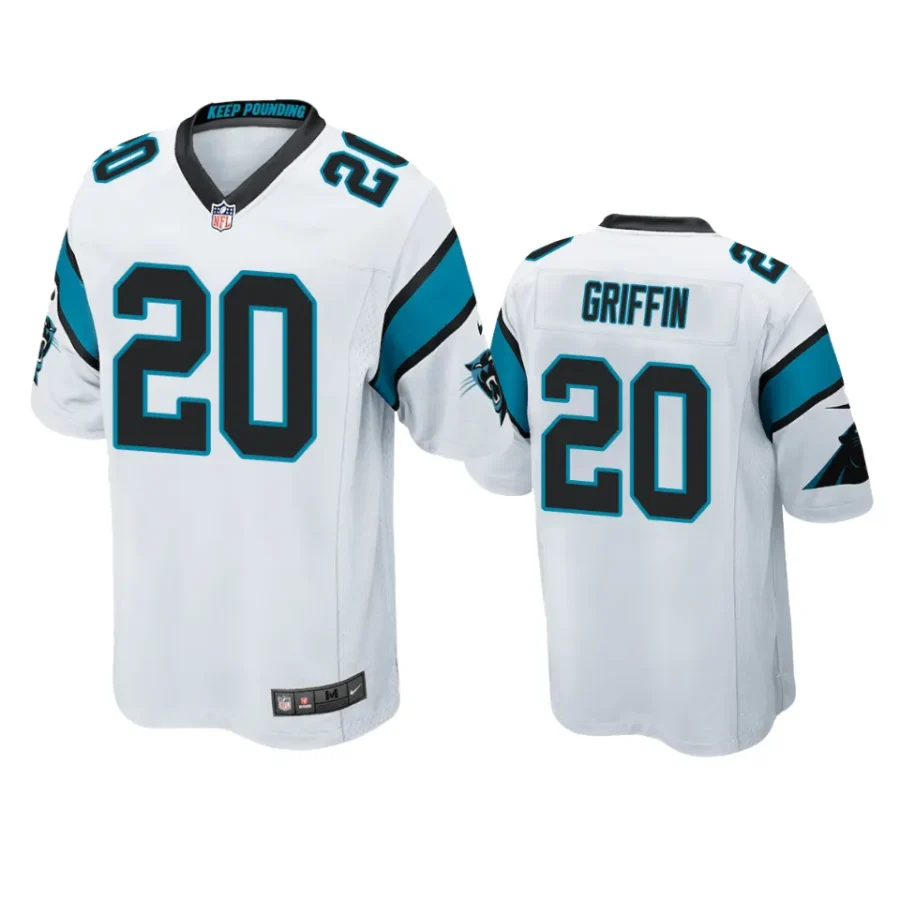 shaquill griffin panthers white game jersey