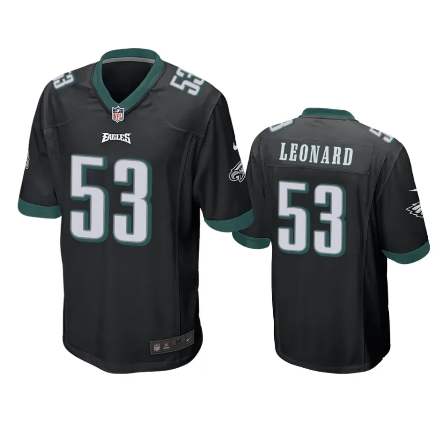 shaquille leonard eagles black game jersey