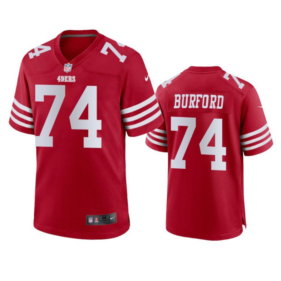 spencer burford 49ers game scarlet jersey