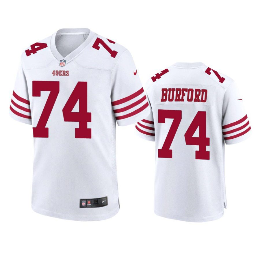 spencer burford 49ers game white jersey