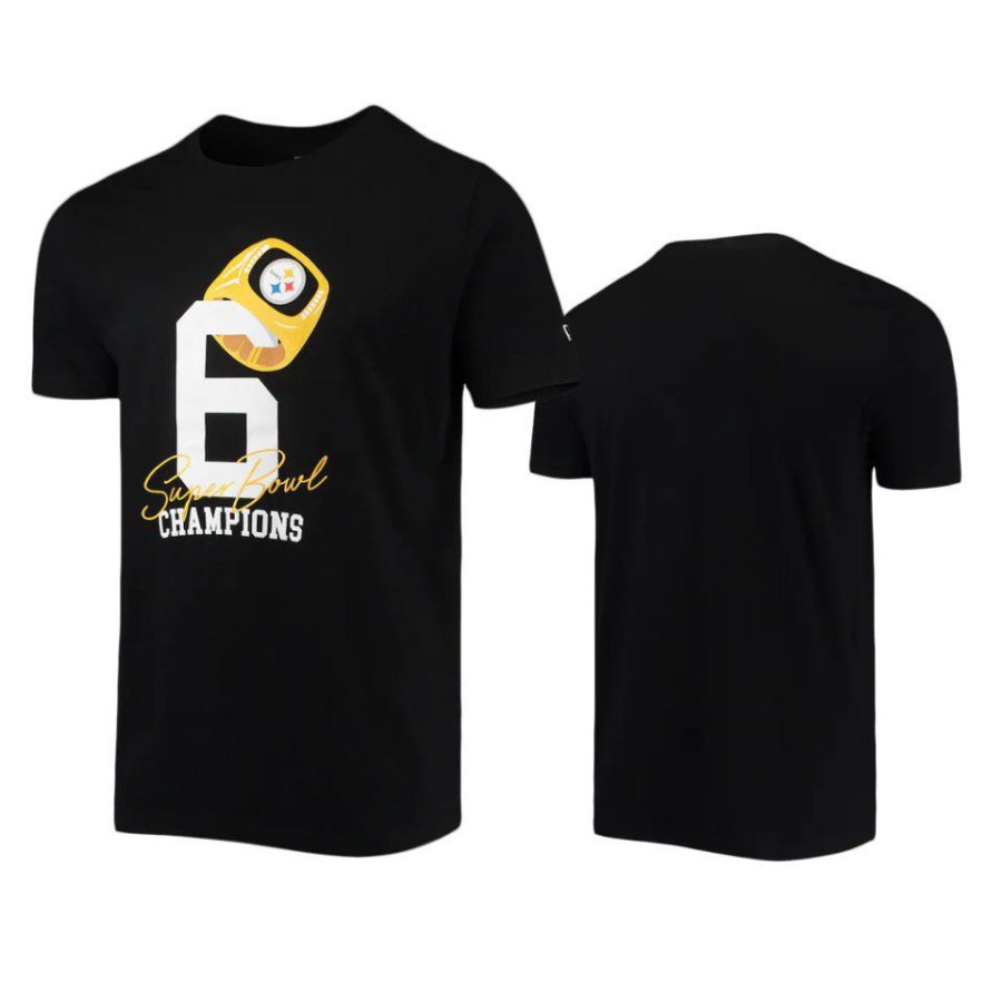 steelers black local count rings t shirt