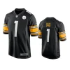 steelers black number 1 dad jersey