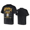 steelers black staple throwback vintage wash t shirt