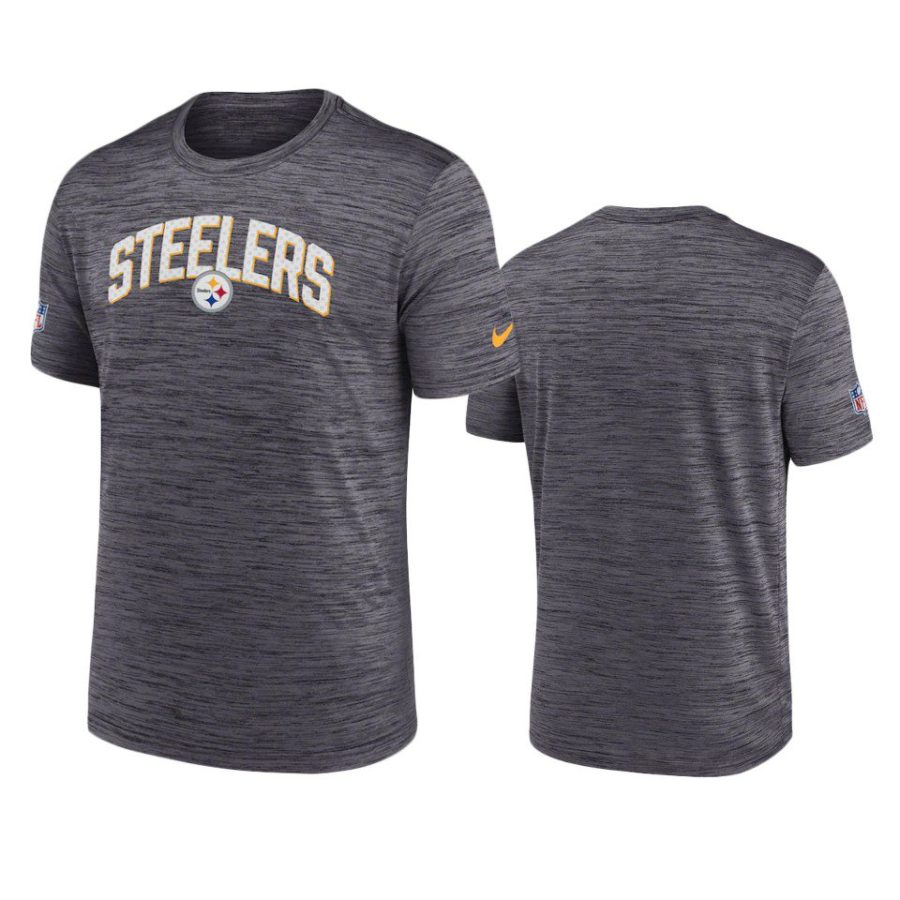 steelers black velocity athletic stack performance t shirt