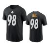 steelers demarvin leal black 2022 nfl draft name number t shirt