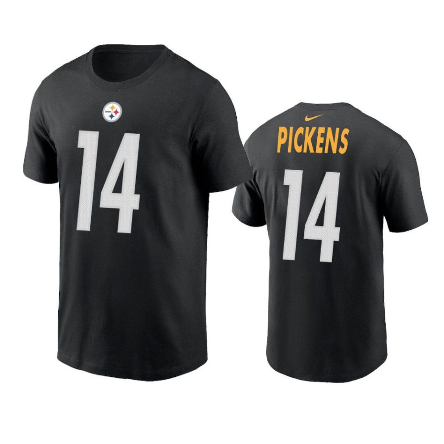 steelers george pickens black 2022 nfl draft name number t shirt