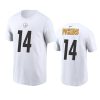steelers george pickens white 2022 nfl draft name number t shirt