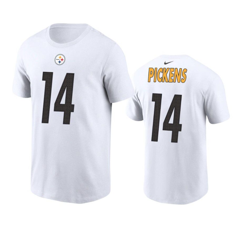 steelers george pickens white 2022 nfl draft name number t shirt