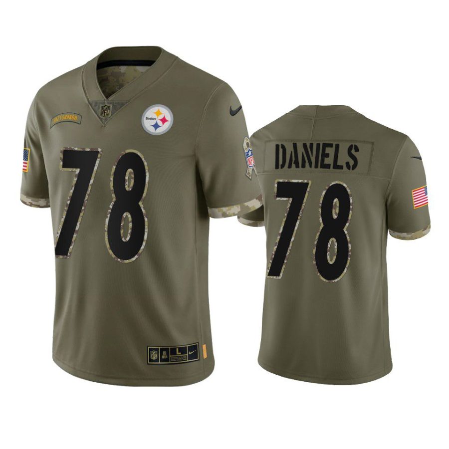 steelers james daniels olive limited 2022 salute to service jersey