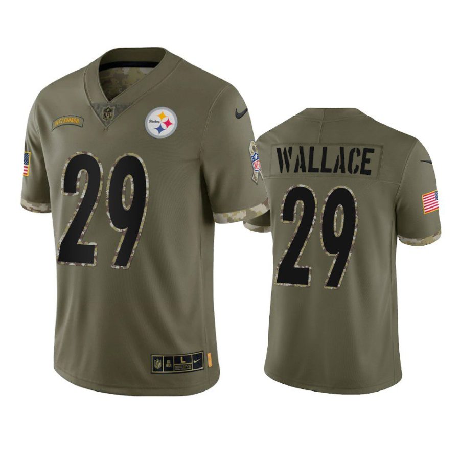 steelers levi wallace olive limited 2022 salute to service jersey