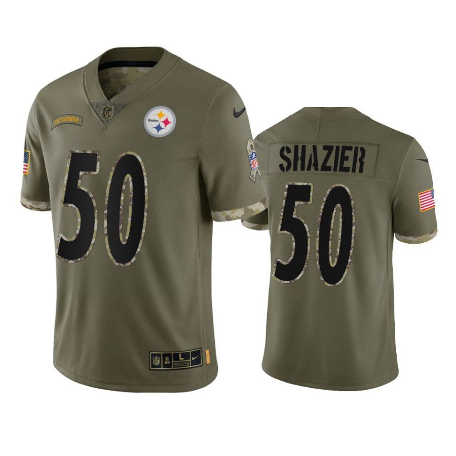 steelers ryan shazier olive limited 2022 salute to service jersey