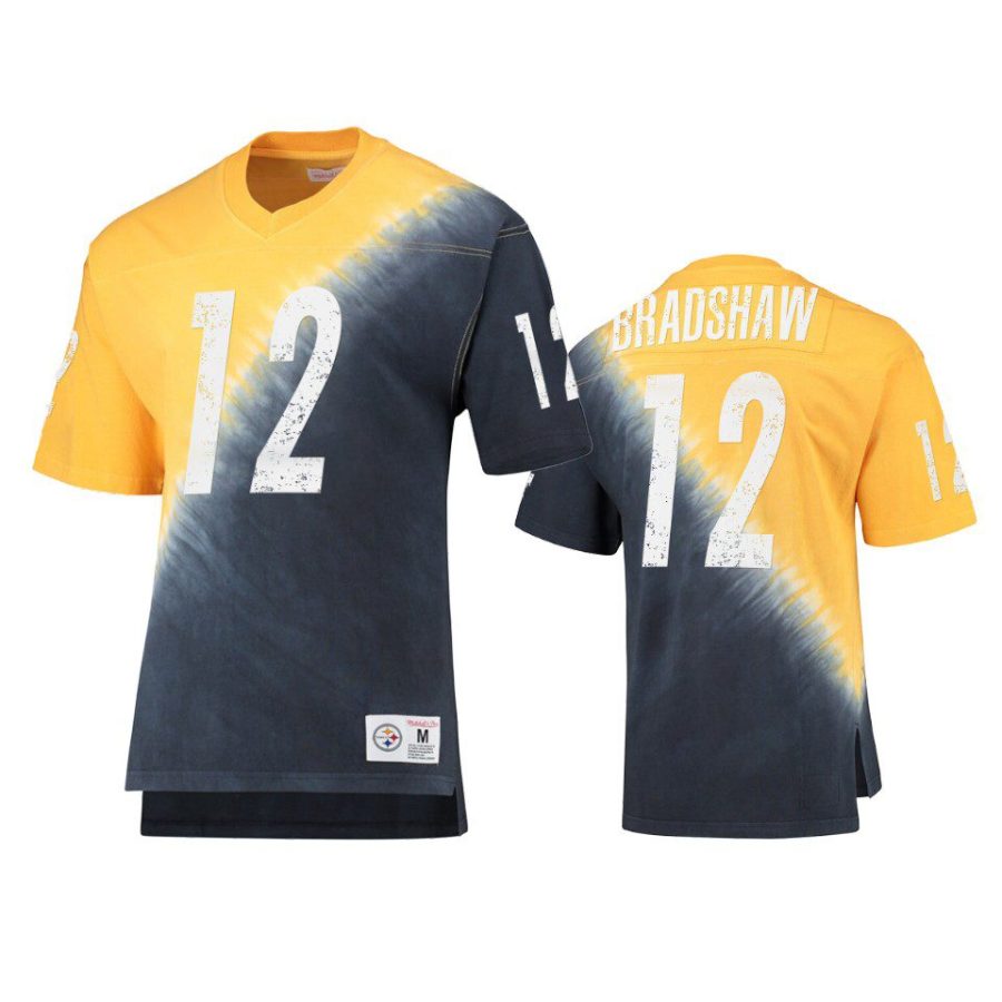 steelers terry bradshaw black gold retro t shirt