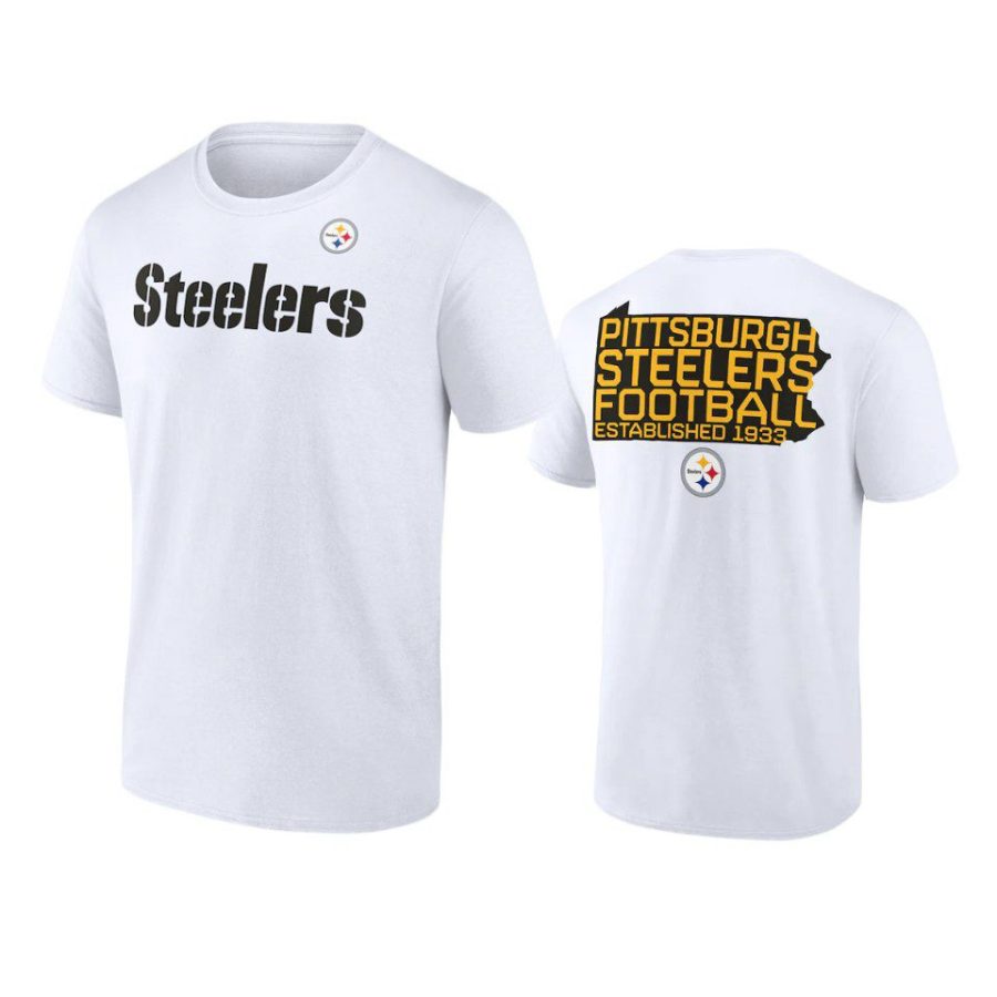 steelers white hot shot state t shirt