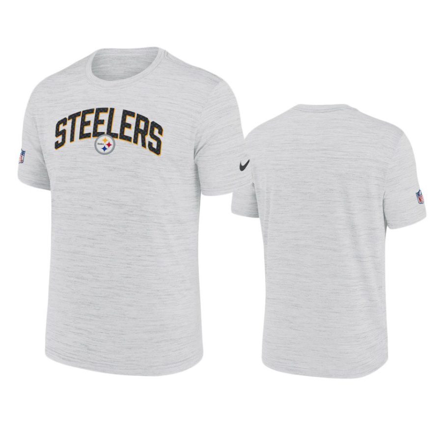 steelers white velocity athletic stack performance t shirt