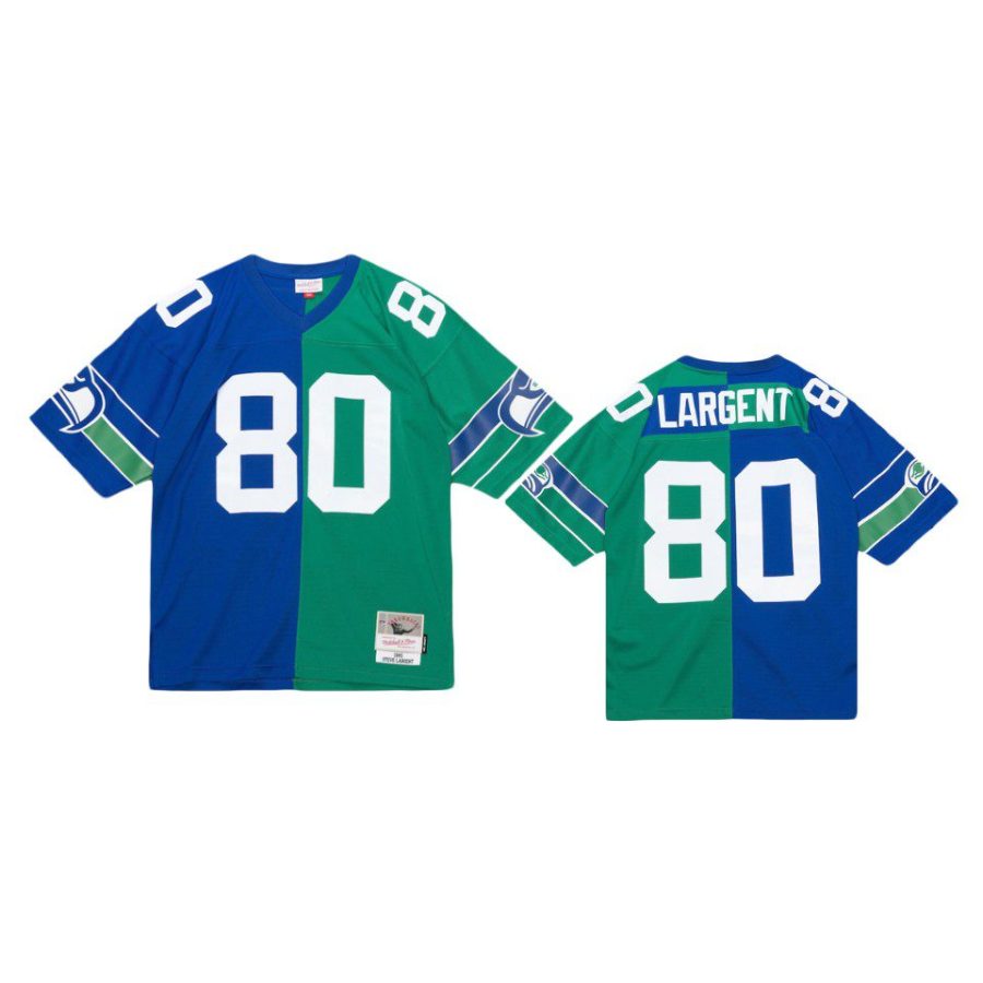 steve largent seahawks royal green split legacy replica jersey