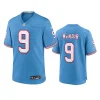 steve mcnair titans light blue oilers throwback game jersey