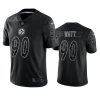 t.j. watt steelers black reflective limited jersey