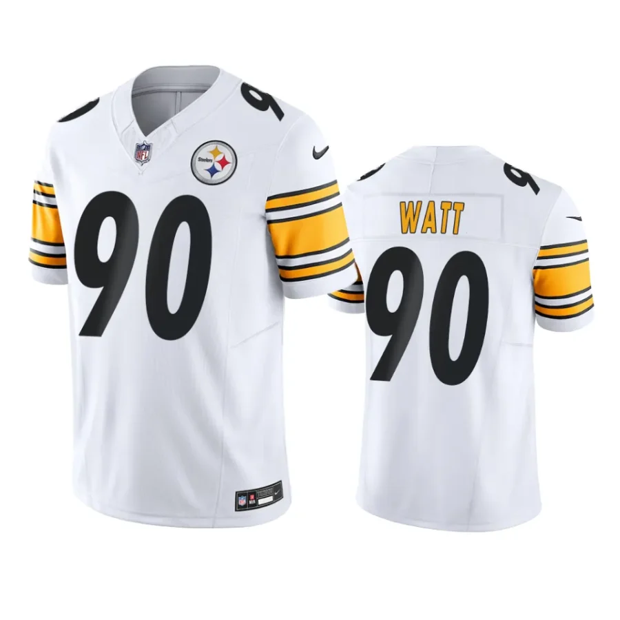 t.j. watt steelers jersey white limited vapor f.u.s.e