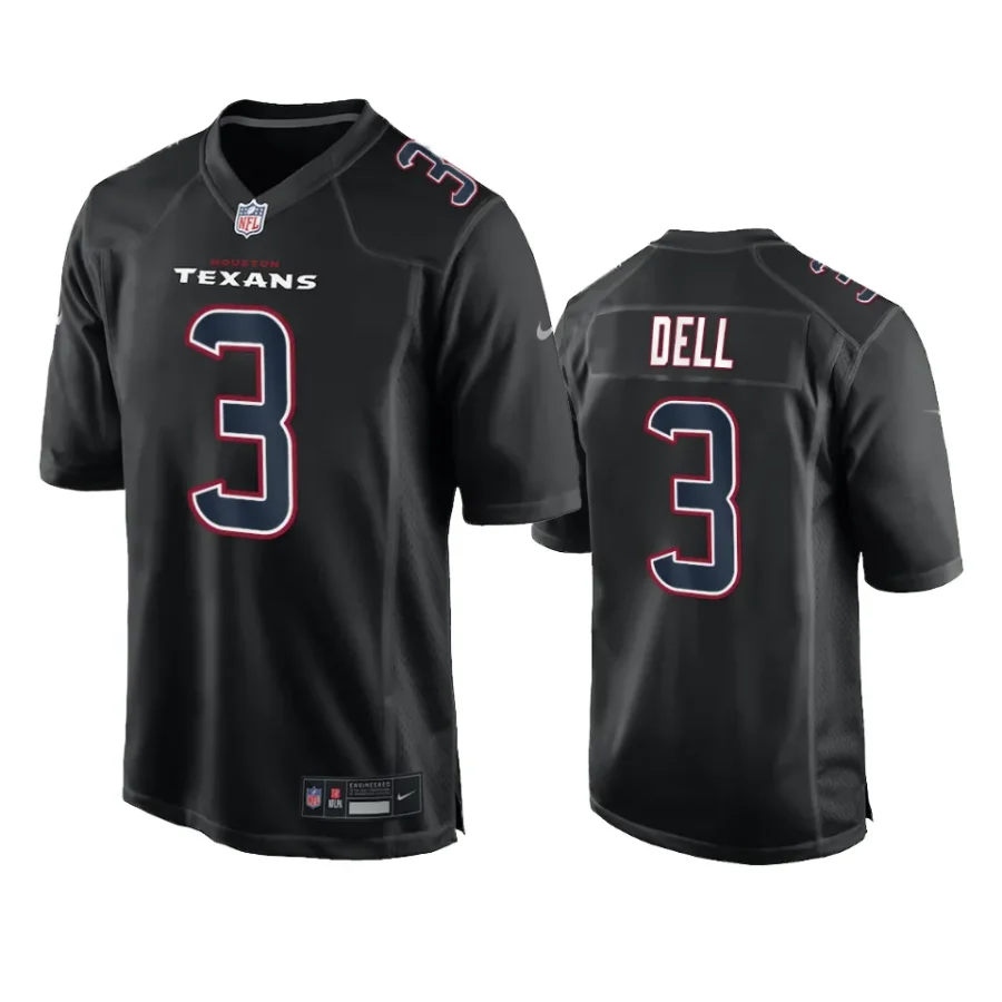 tank dell texans black fashion game jersey