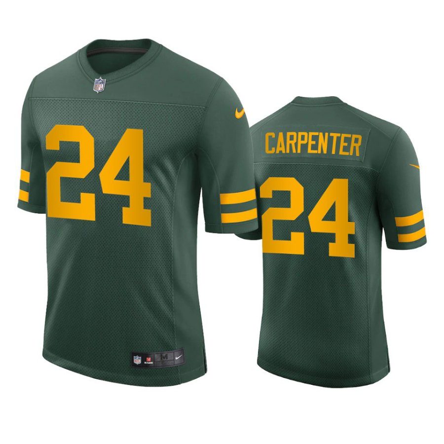 tariq carpenter packers alternate vapor limited green jersey