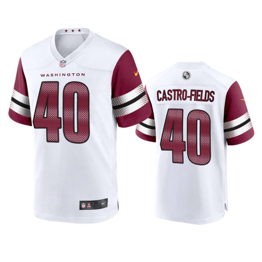 tariq castro fields commanders white game jersey