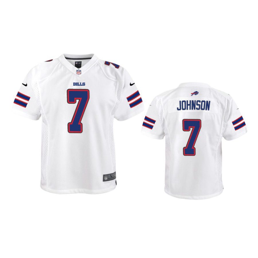 taron johnson game youth white jersey