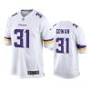 tay gowan vikings game white jersey