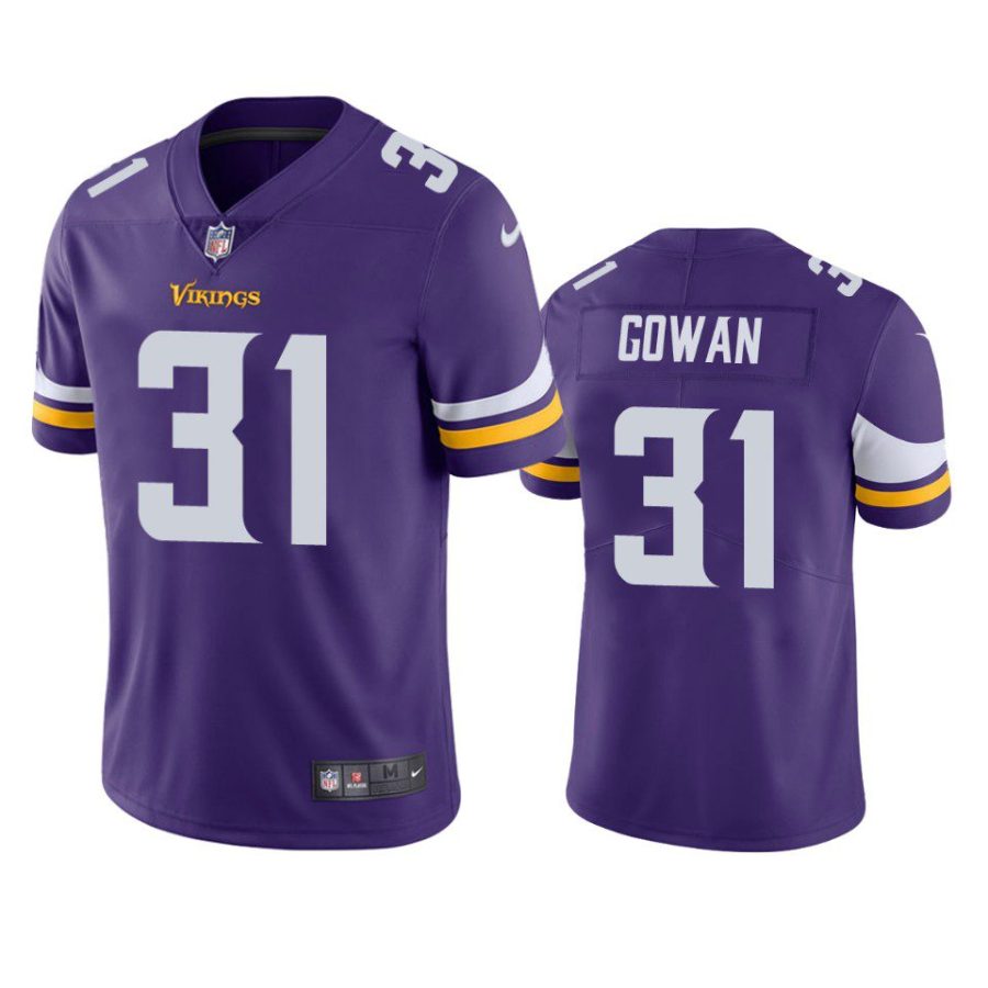 tay gowan vikings purple vapor limited jersey