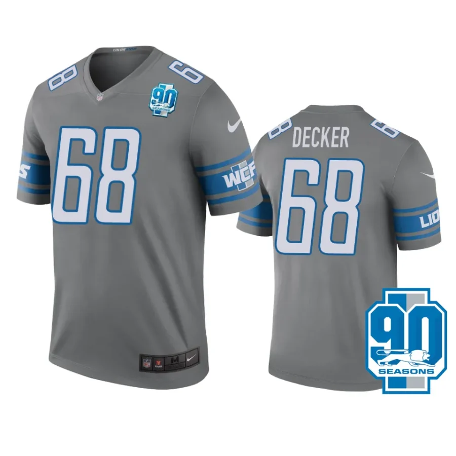 taylor decker lions steel 90th season legend jersey