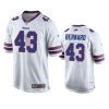 terrel bernard bills white game jersey