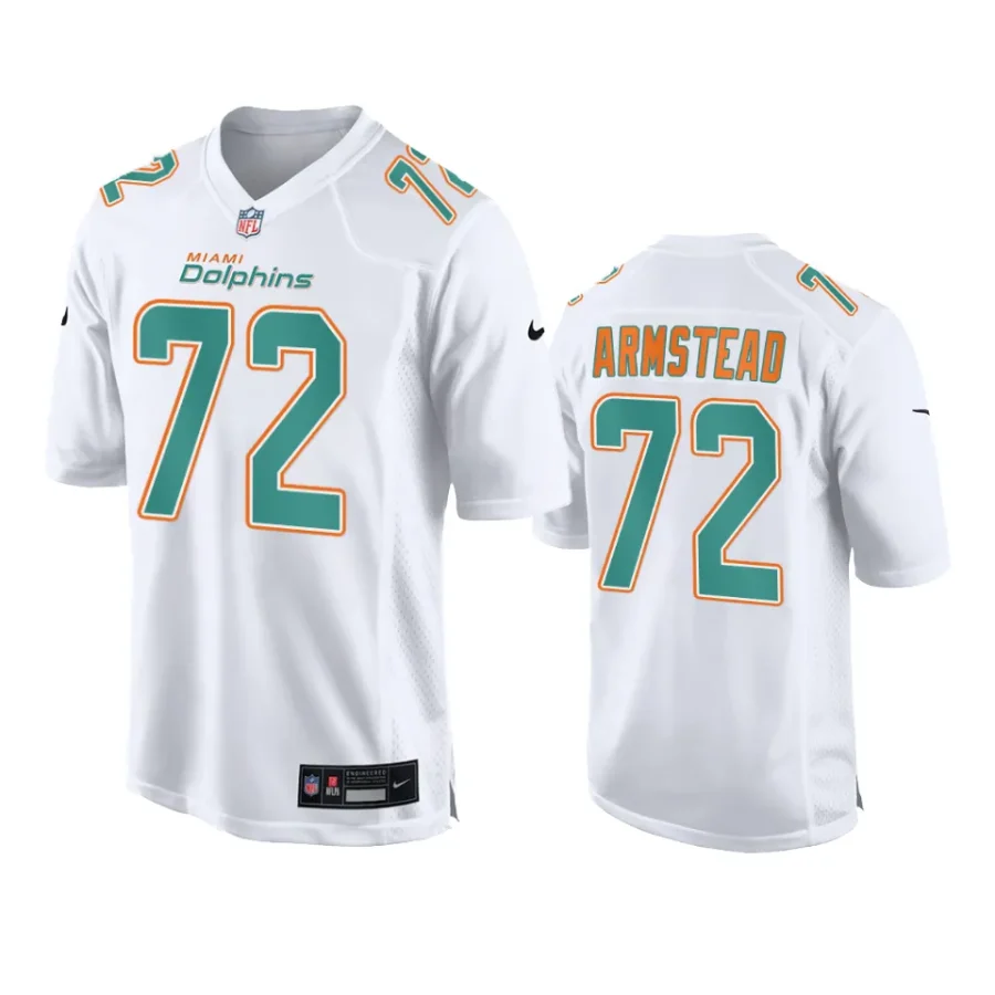 terron armstead dolphins fashion game white jersey