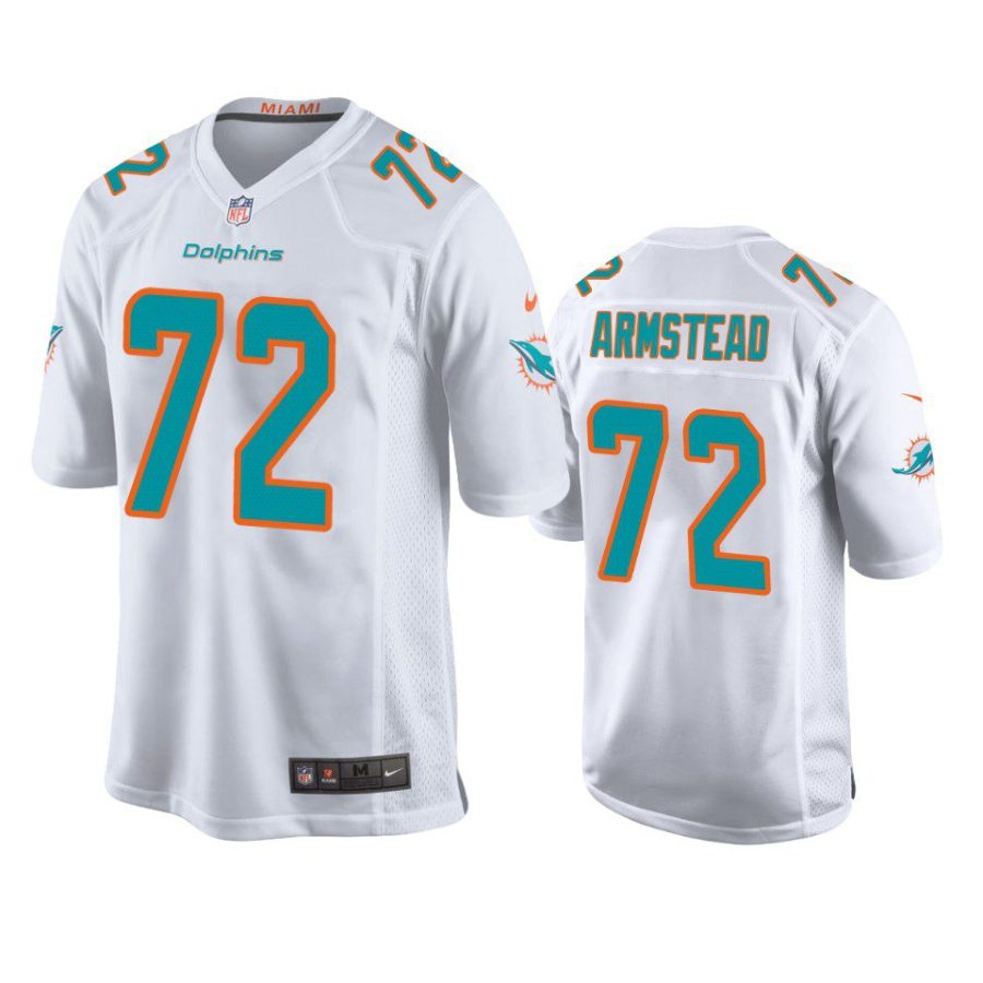 terron armstead dolphins game white jersey