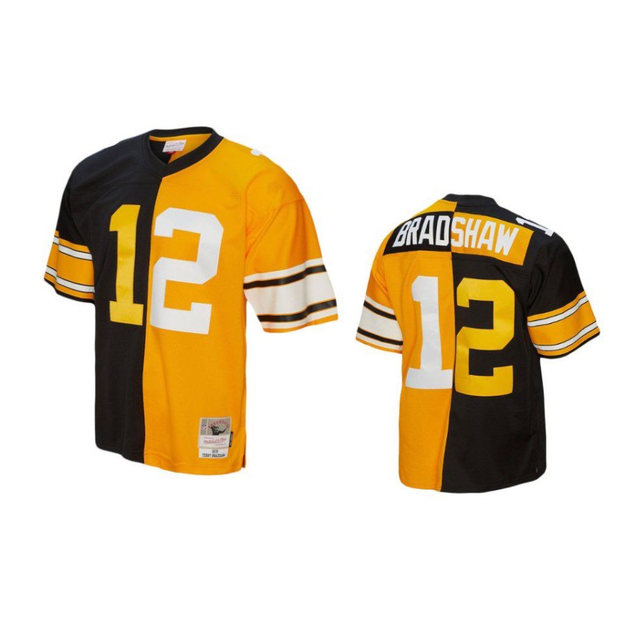 terry bradshaw steelers black gold split legacy replica jersey 0a