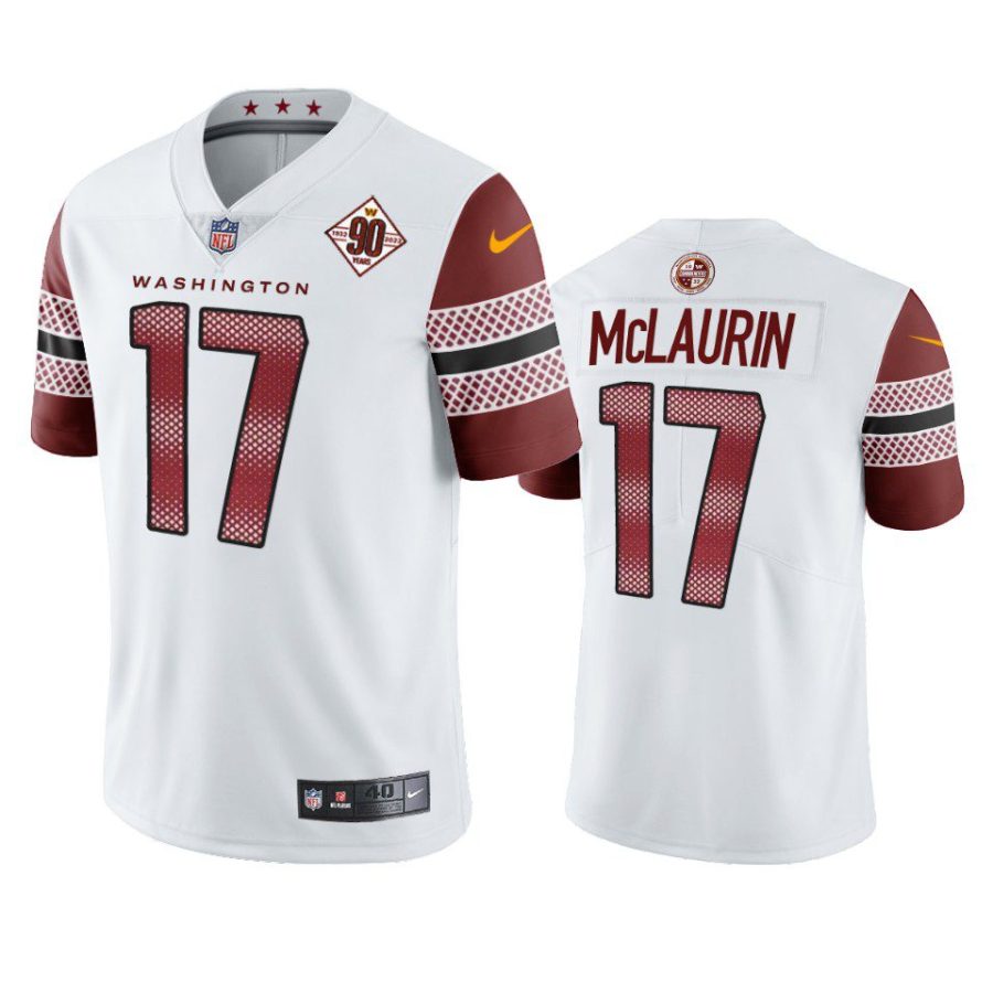 terry mclaurin commanders white 90th anniversary limited jersey