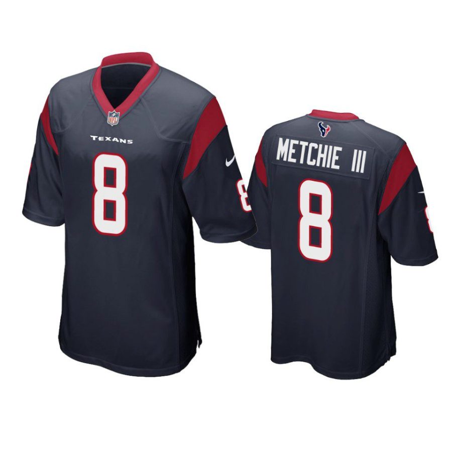 texans john metchie iii game navy jersey