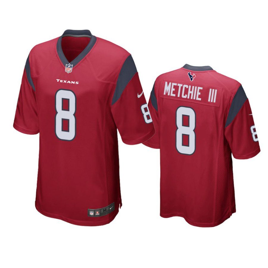 texans john metchie iii game red jersey