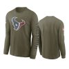 texans olive 2022 salute to service long sleeve t shirt