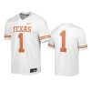 texas longhorns 1 white game jersey