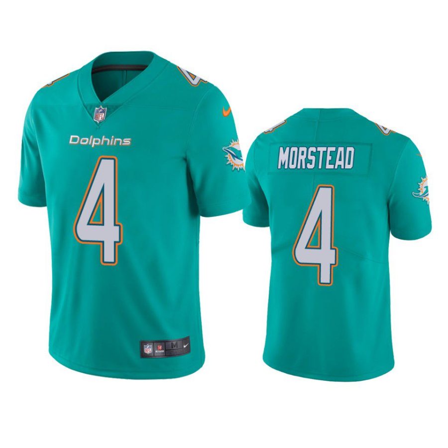 thomas morstead dolphins vapor limited aqua jersey