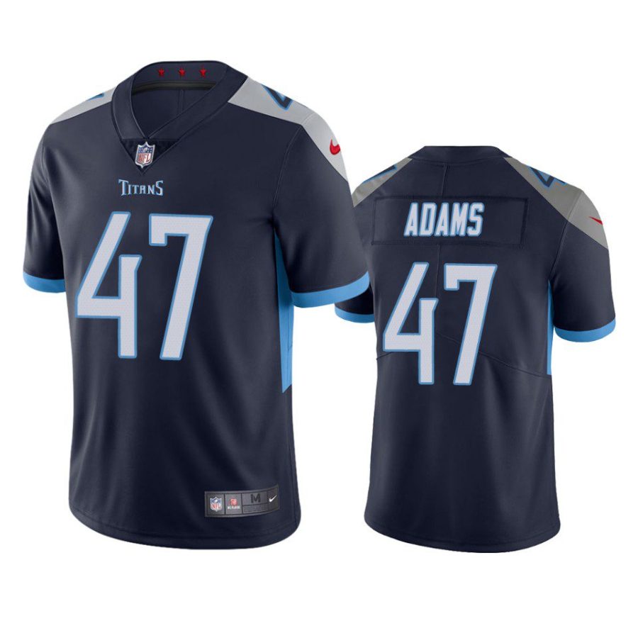 titans andrew adams navy vapor limited jersey