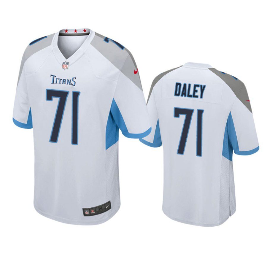 titans dennis daley game white jersey