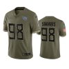 titans jeffery simmons olive limited 2022 salute to service jersey