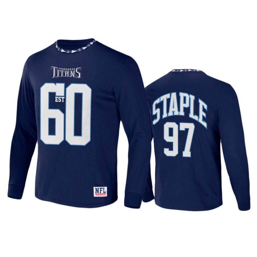 titans navy staple core long sleeve t shirt