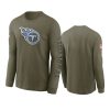 titans olive 2022 salute to service long sleeve t shirt