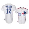 tom brady montreal expos white replica baseball jersey