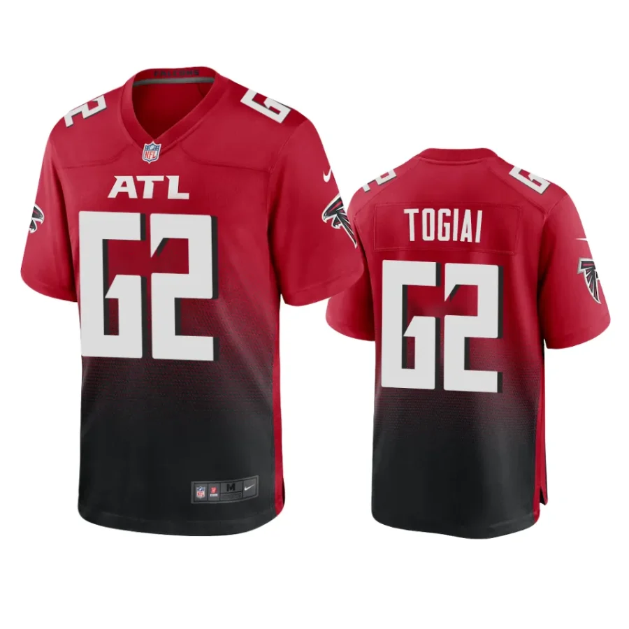 tommy togiai falcons alternate red jersey