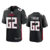 tommy togiai falcons game black jersey