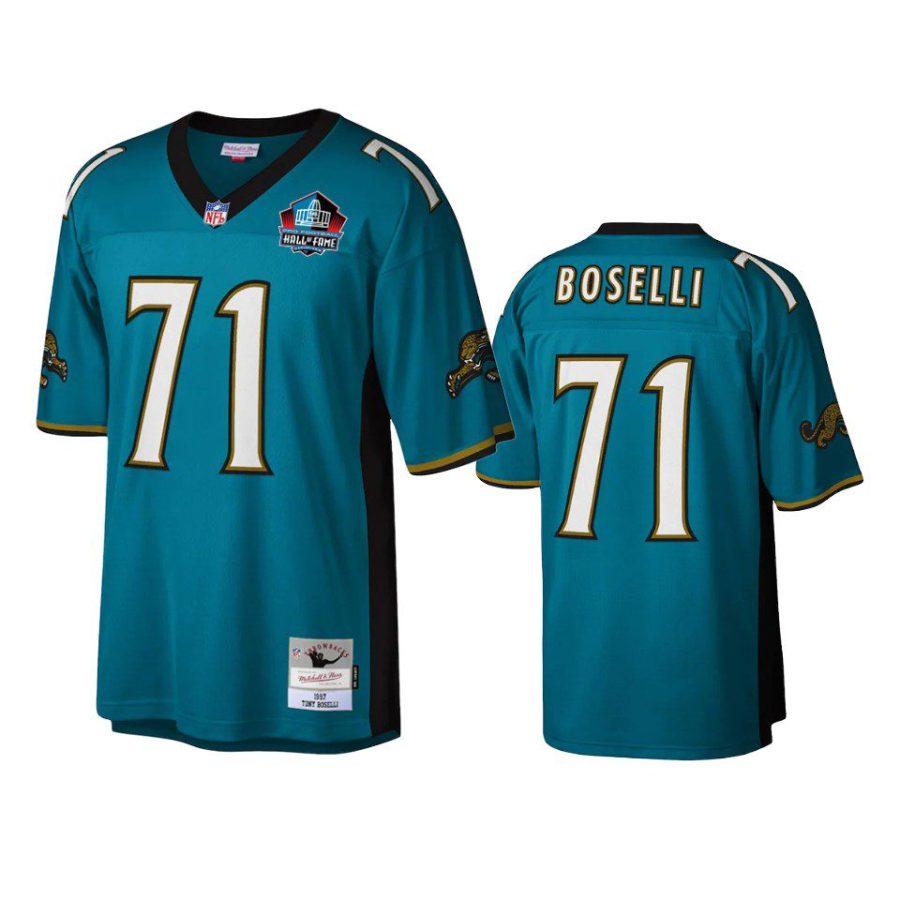 tony boselli jaguars teal pro football hall of fame class of 2022 legacy replica jersey